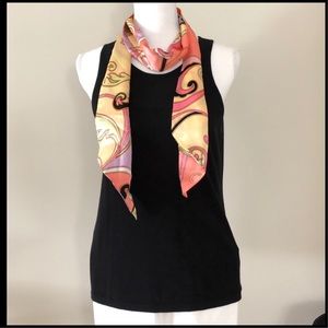 WOMENS BLACK ANN TAYLOR KNIT SHELL in SIZE L